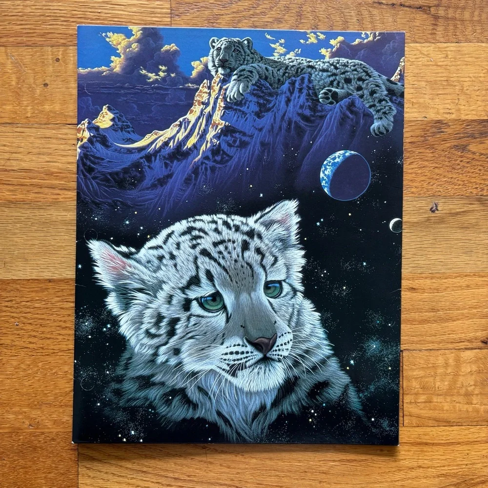 Vintage Mead Schim Schimmel‎ Portfolio Folder Set Of 3 White tiger 1999 Retro